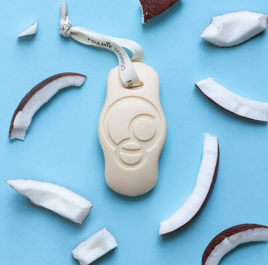 Shampoo sólido en barra foamie aceite de coco cabello normal