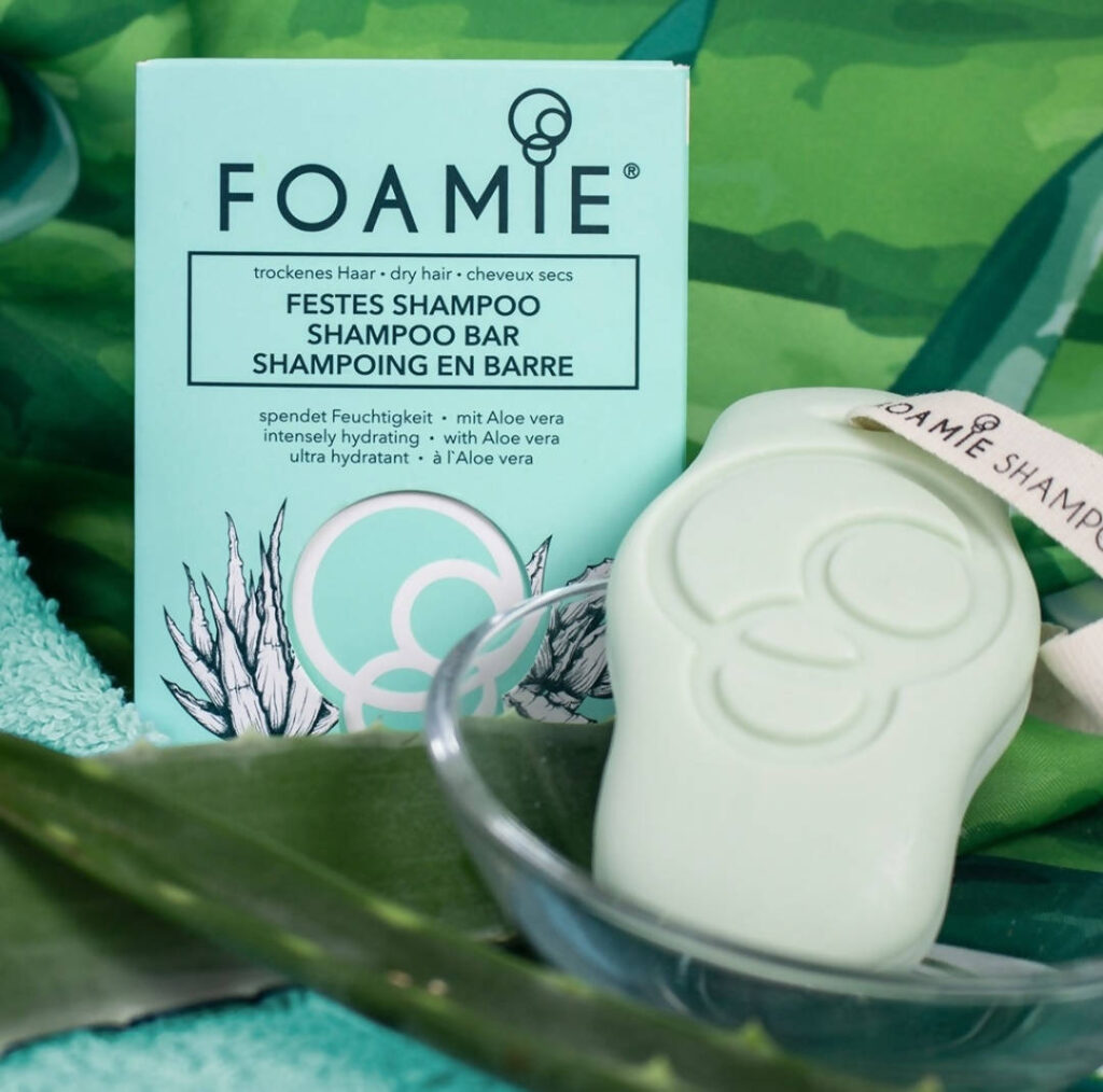 Shampoo sólido en barra foamie aloe vera cabello seco 100