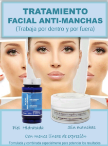 Envases de crema facial antimanchas