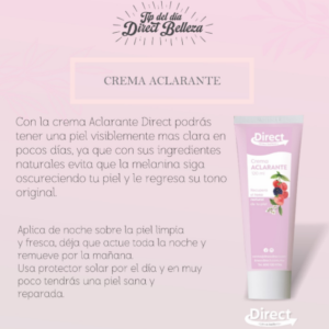 Envase de crema para aclarar la piel direct