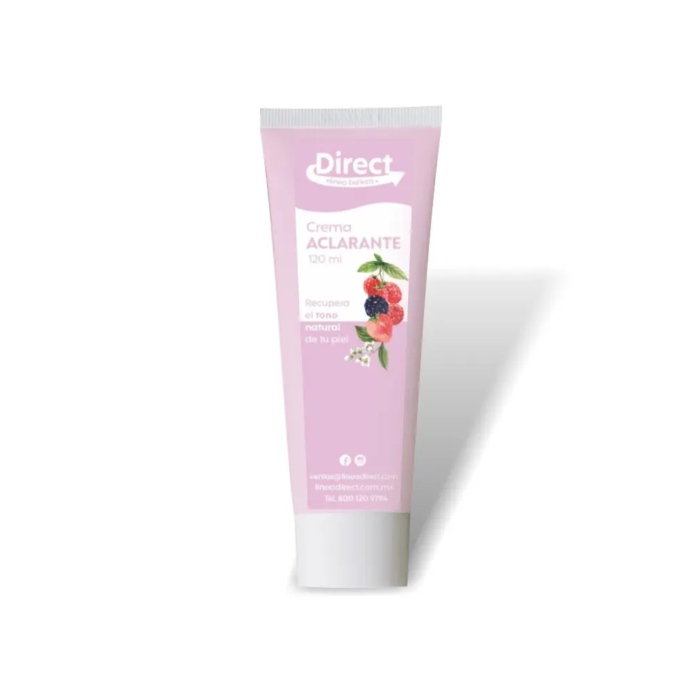Envase de crema para aclarar la piel de Direct Belleza