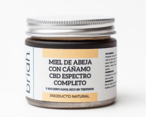 Envase de miel de abeja con cáñamo CBD espectro completo