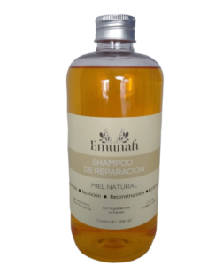 Envase de shampoo de miel de Emunah