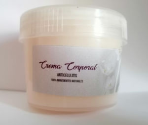 Envase de crema corporal anticelulitis