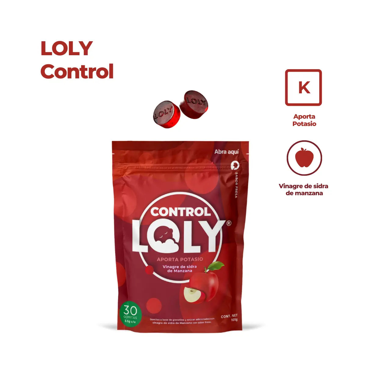 Paquete de gomitas LOLY CONTROL de Loly Vitaminas