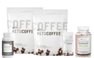 Pack de keto coffee, Thermofight X y Skny Gummies de It Works