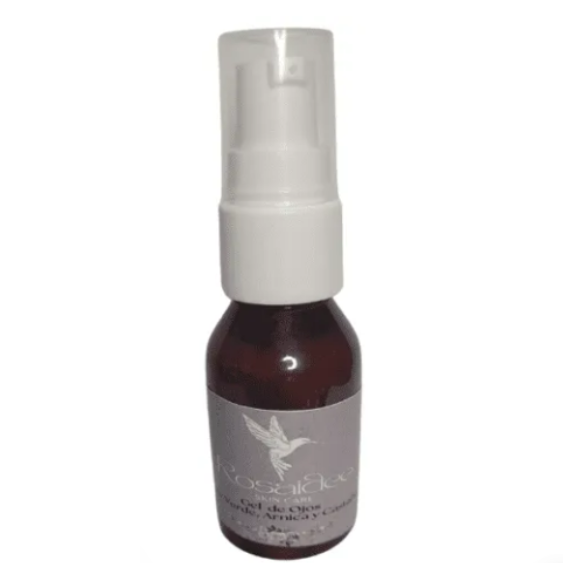 Envase de vidrio con gel contorno de ojos de Rosaidee Skin