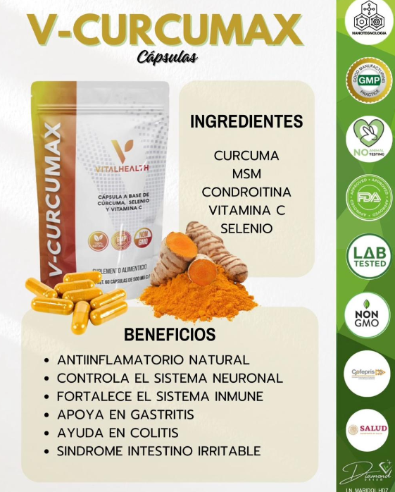 Paquete de V-curcumax de Vitalhealth