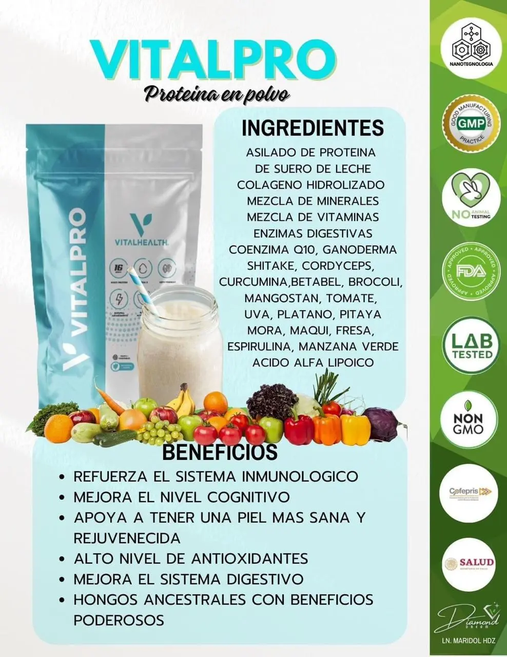 VITALPRO de ADAPTÓGENOS/PRODUCTOS NATURISTAS VITAL HEALTH
