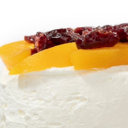 Pastel estilo tradicional durazno con arándanos