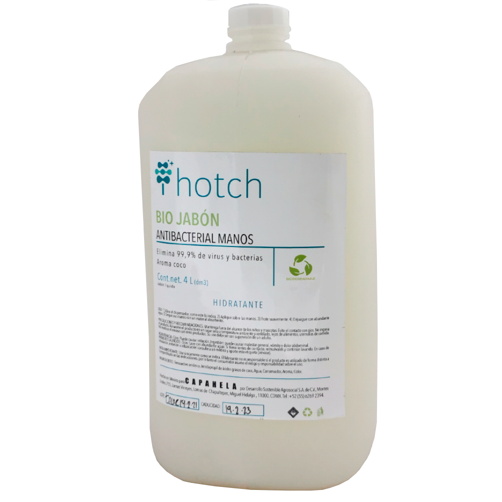 Bio jabón antibacterial manos (coco) 4l