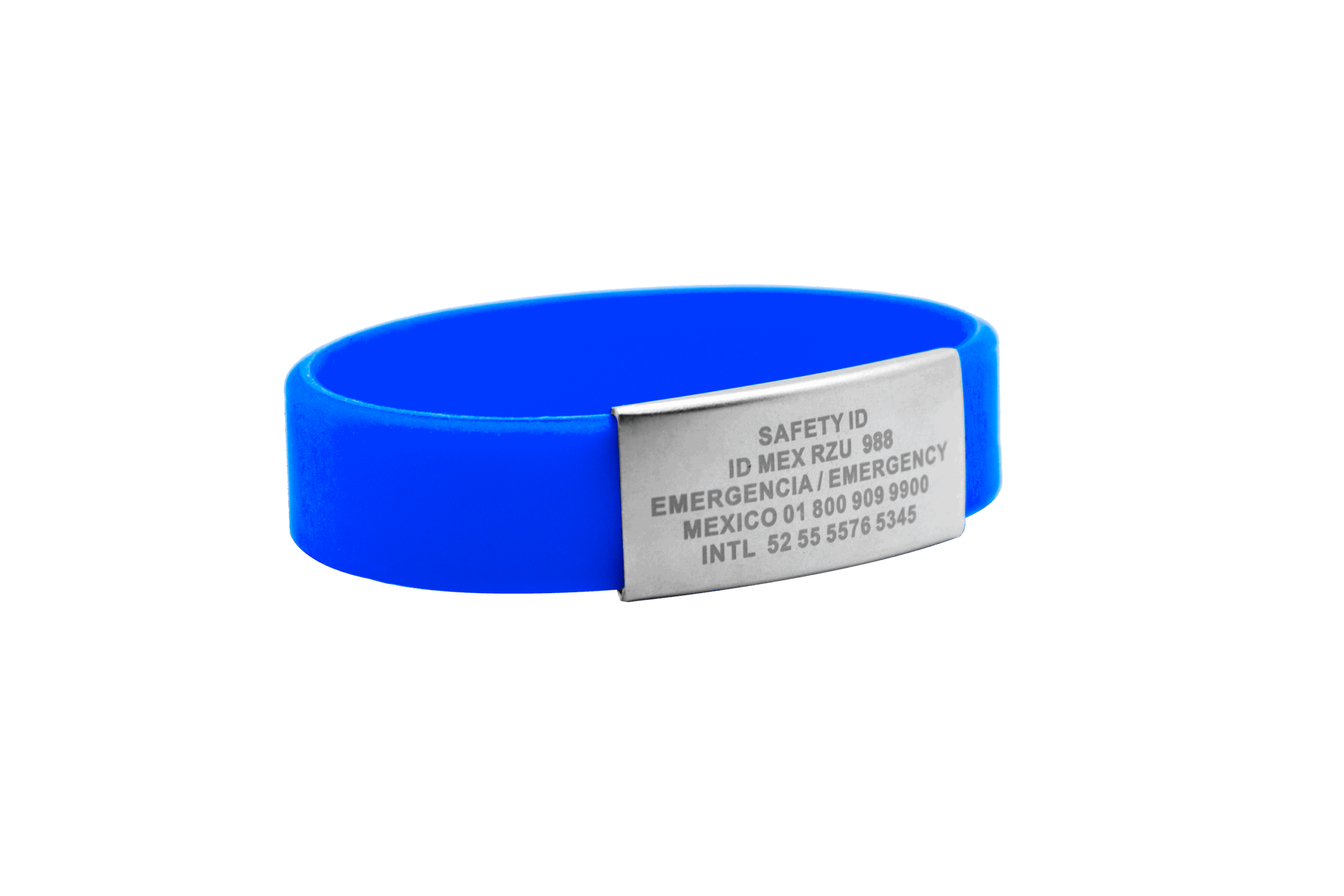 Pulsera de identificación banda azul