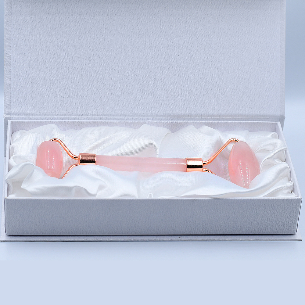 Masajeador para el rostro de cuarzo rosa