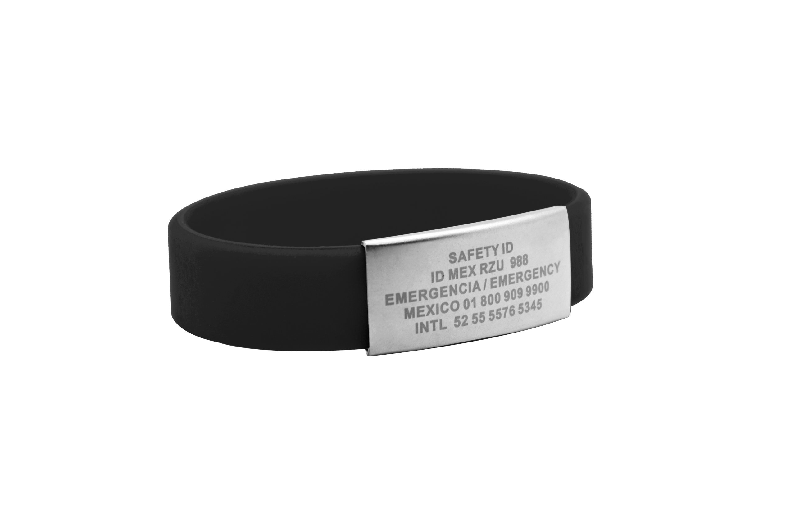 Pulsera de identificación banda negra