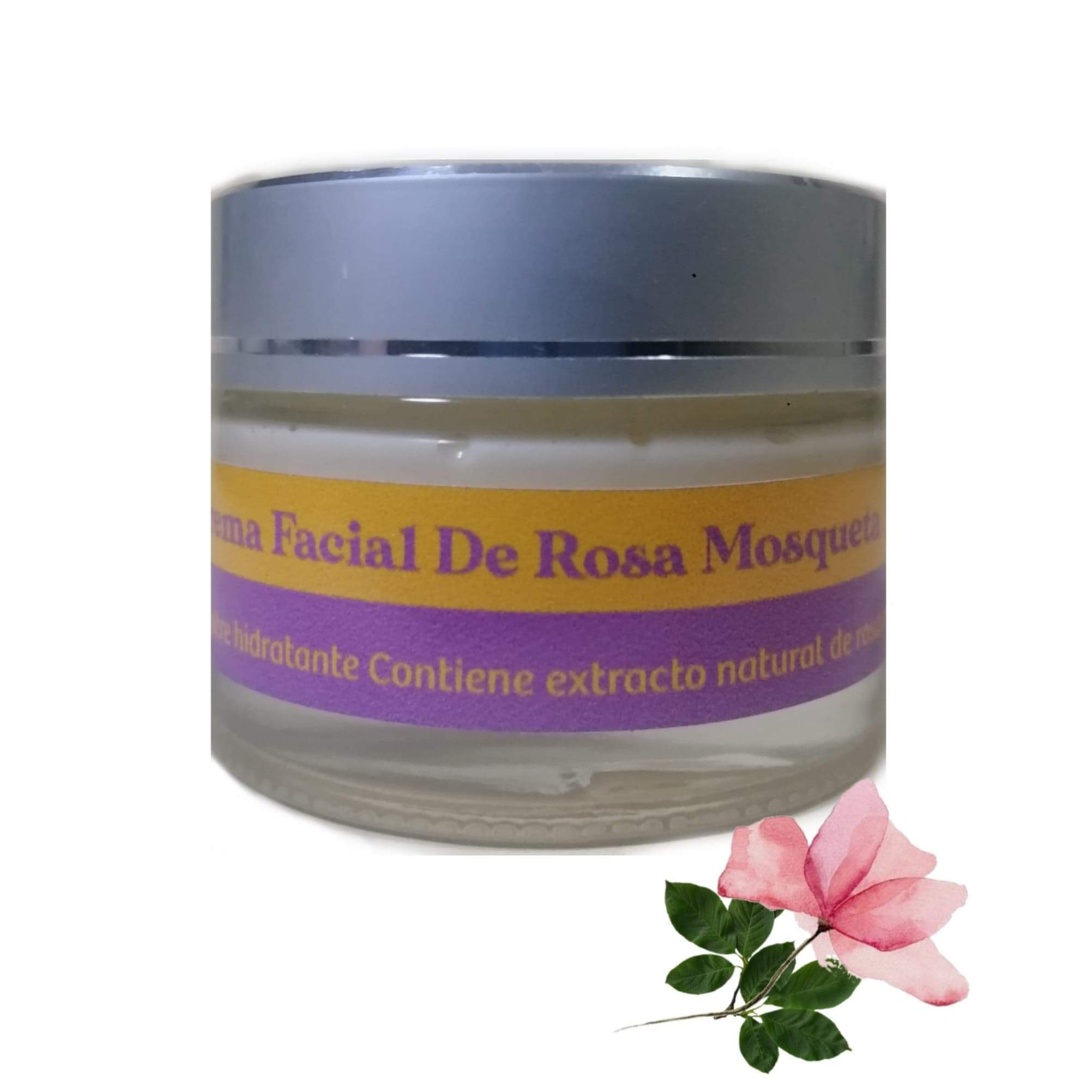 Crema facial de rosa mosqueta.