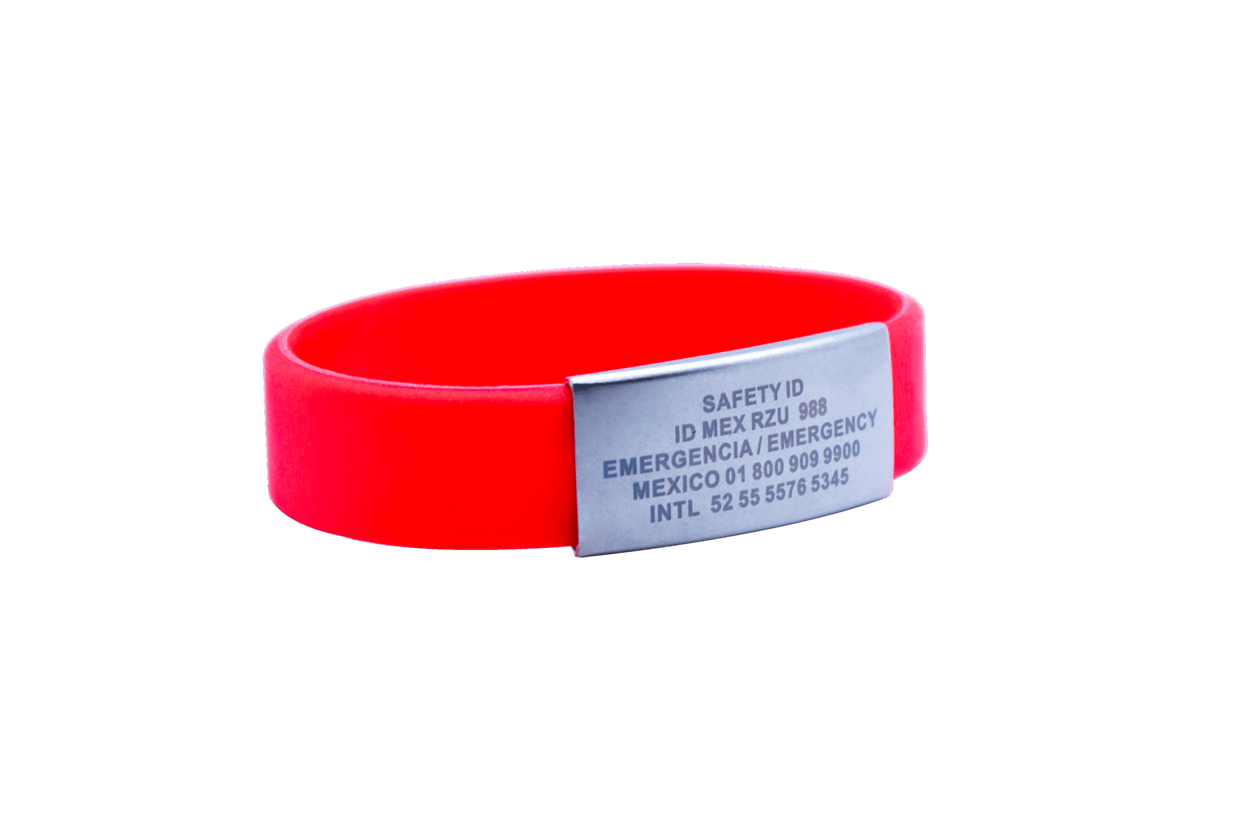 Pulsera de identificación banda roja