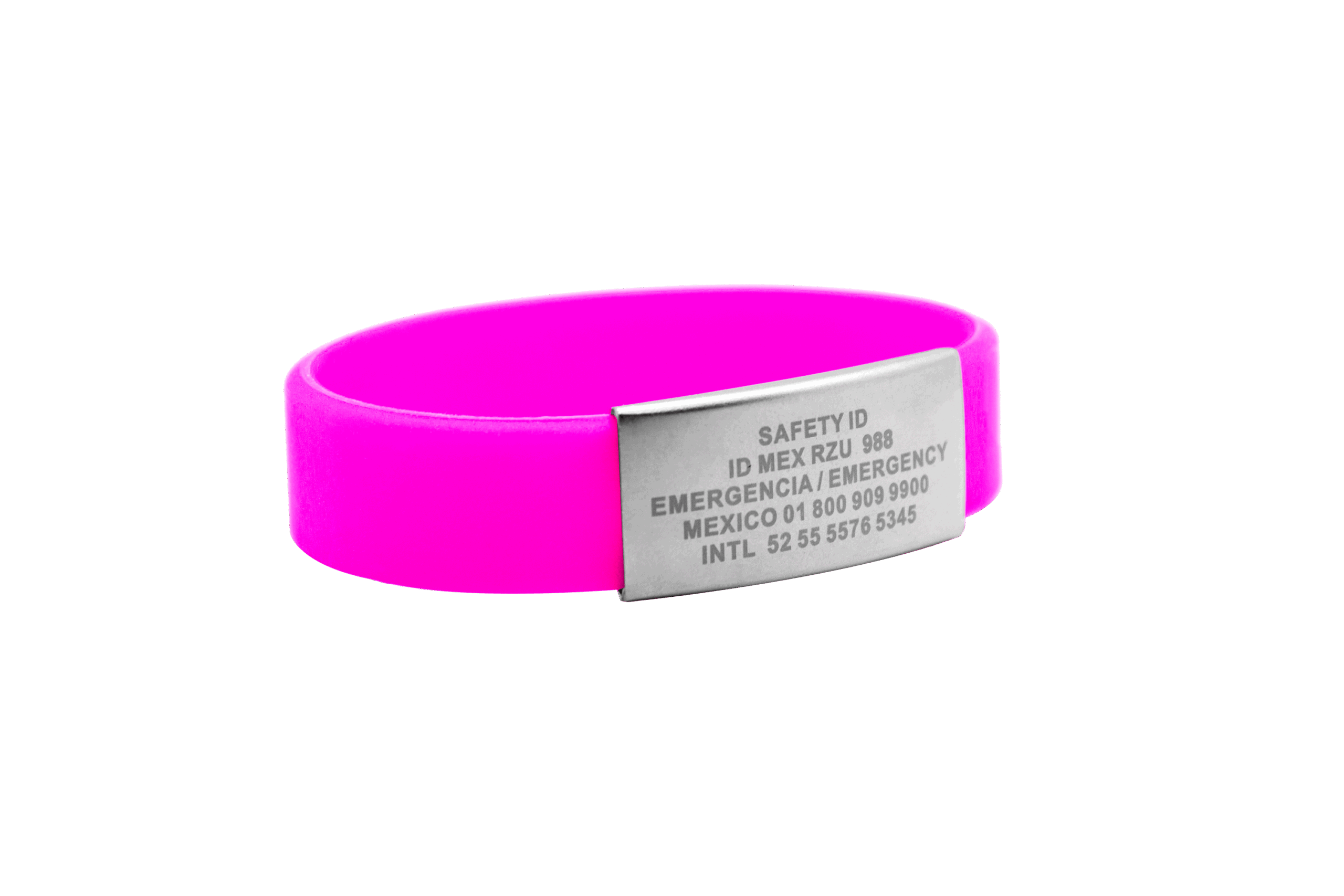 Pulsera de identificación banda rosa