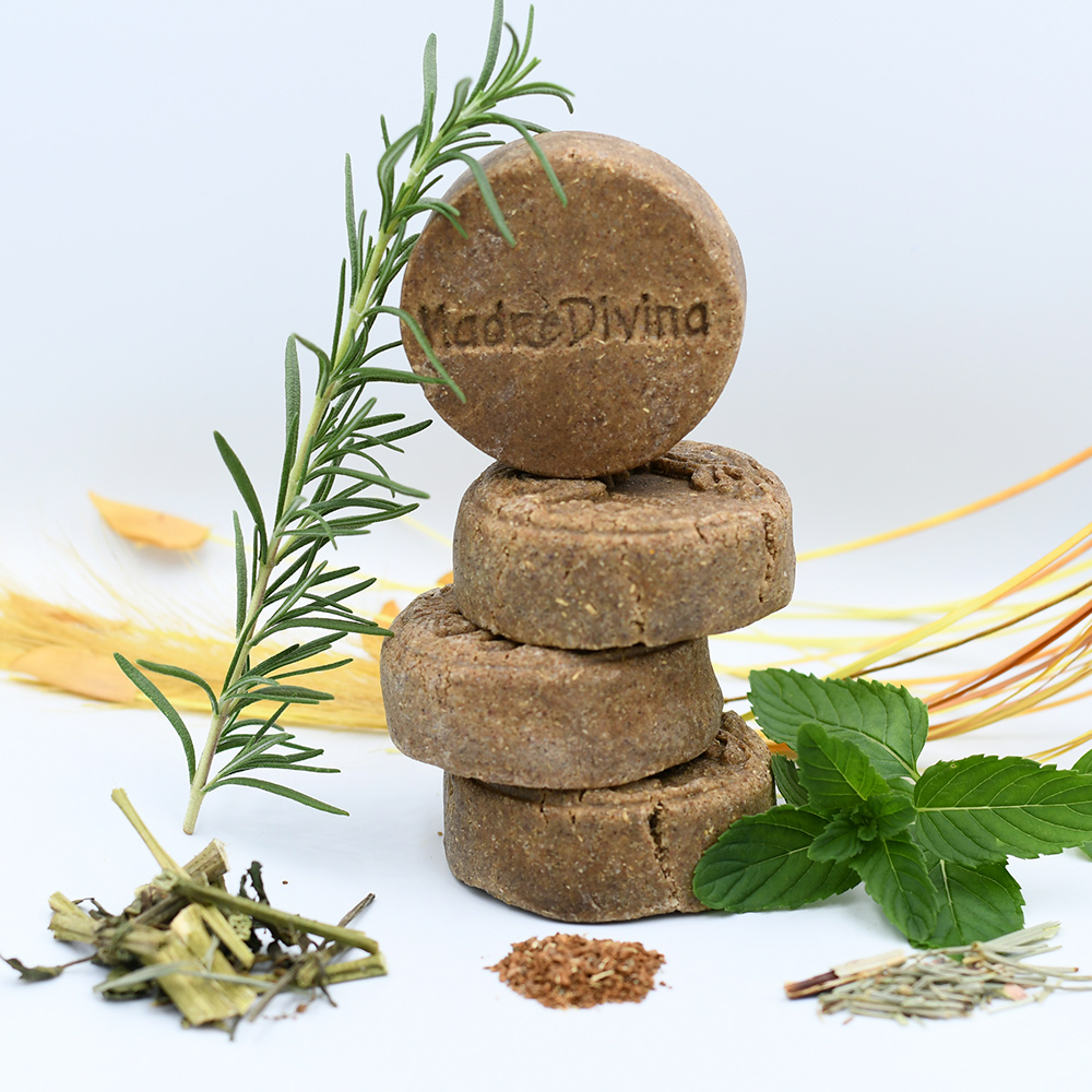 Shampoo sólido shikakai–menta-aryuvedico