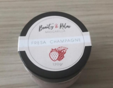 Mascarilla de fresa champagne