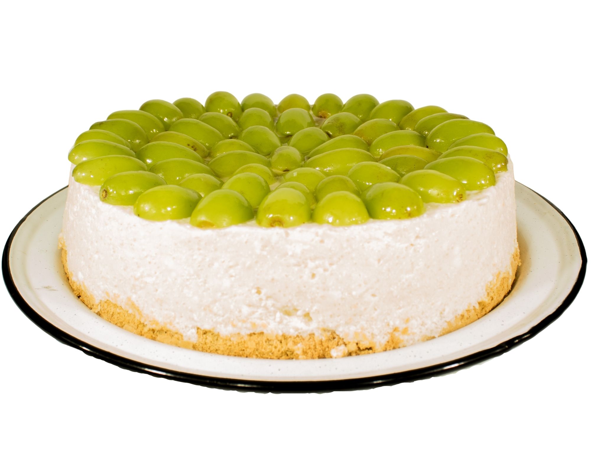 Mousse de queso con uvas