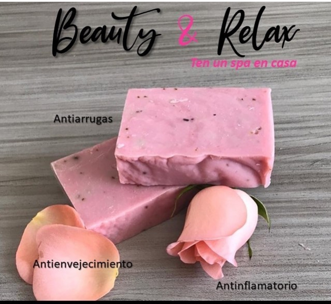 3 jabones artesanales de rosas