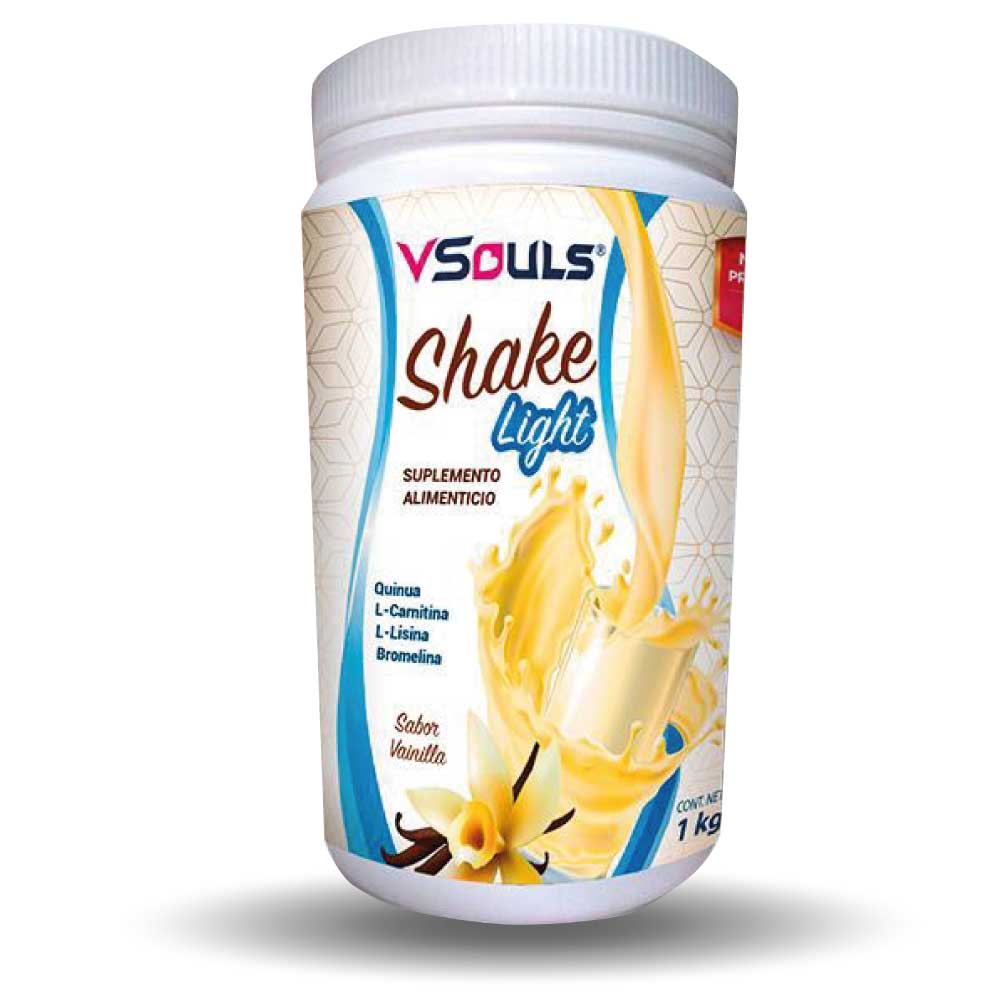 Malteada shake light vsouls sabor vainilla 1 kg