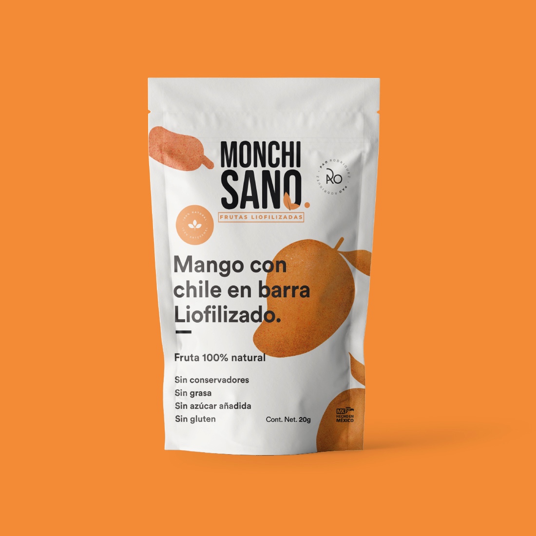 Mango enchilado liofilizado