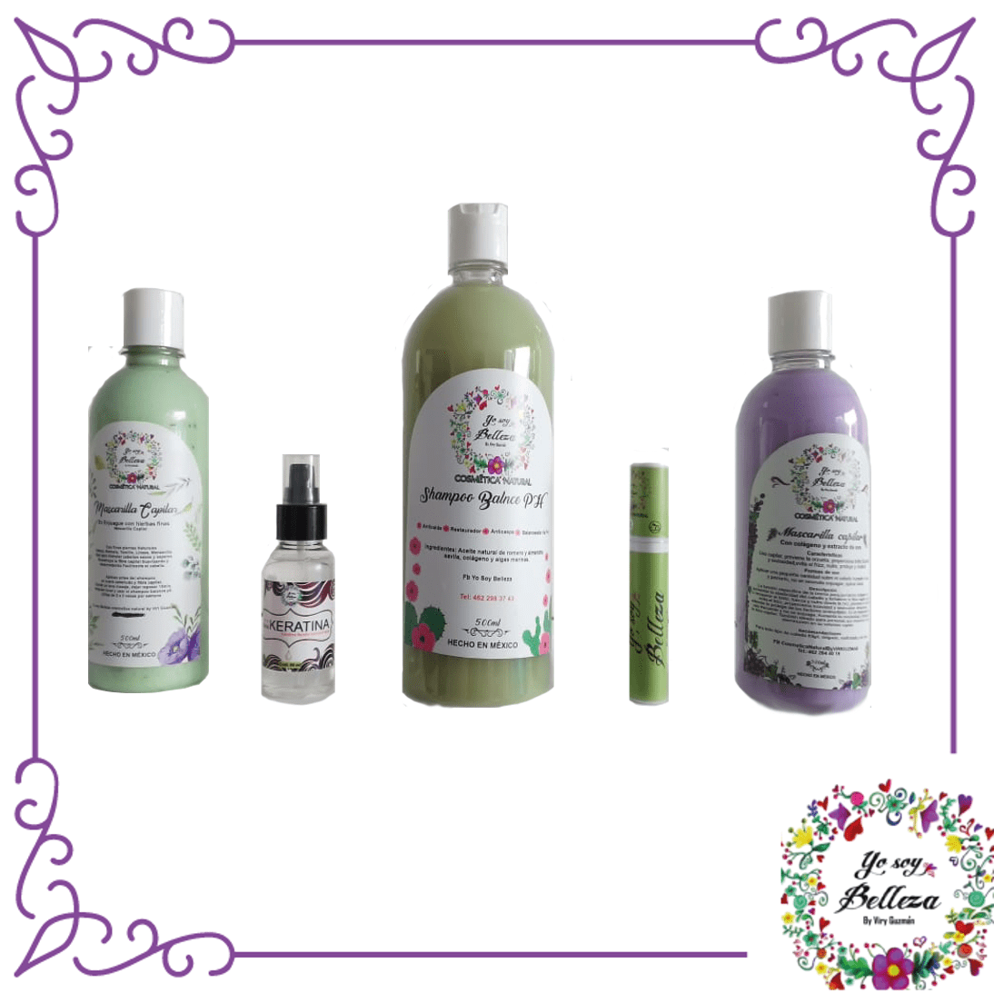 Kit de 5 productos para cuidado de cabello