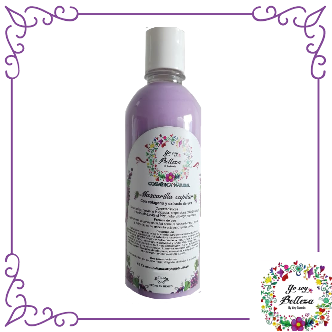 Mascarilla Capilar de Colágeno con Extracto de Uva