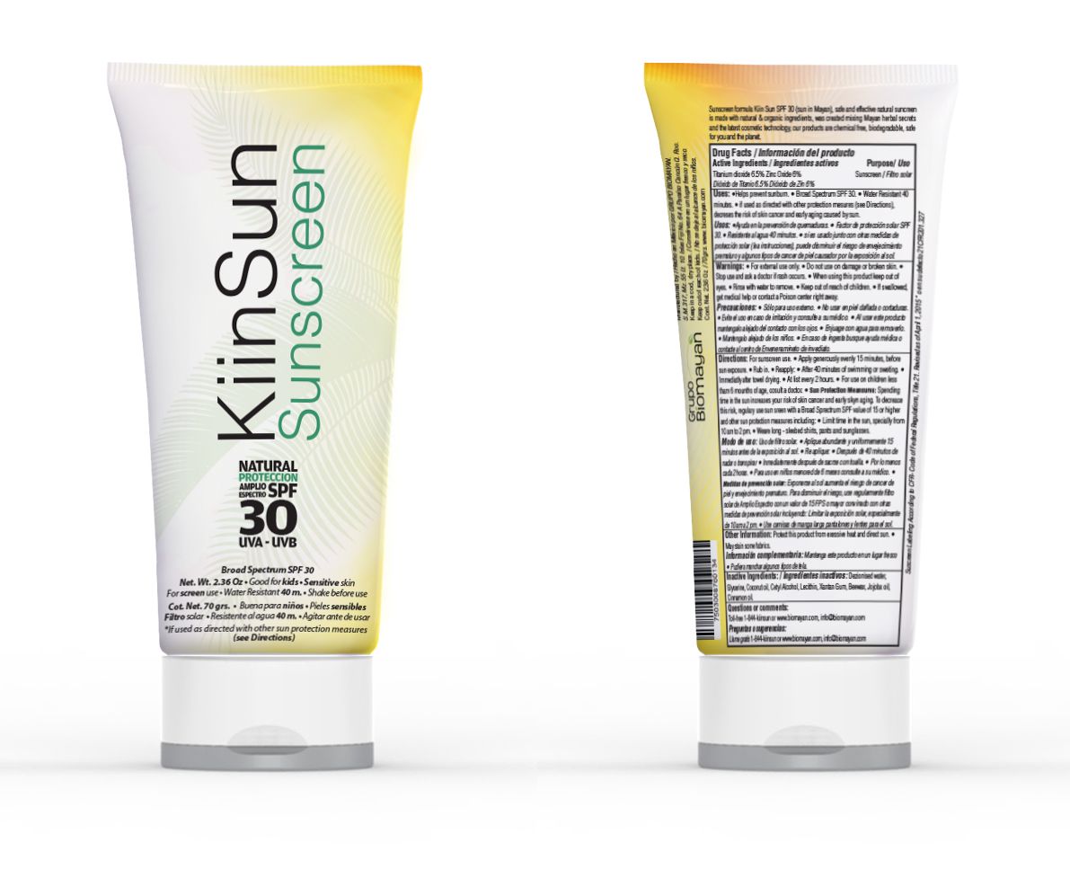 Bloqueador solar 30 FPS de 165 ml, Eco Friendly, Resistente al agua, KiinSun
