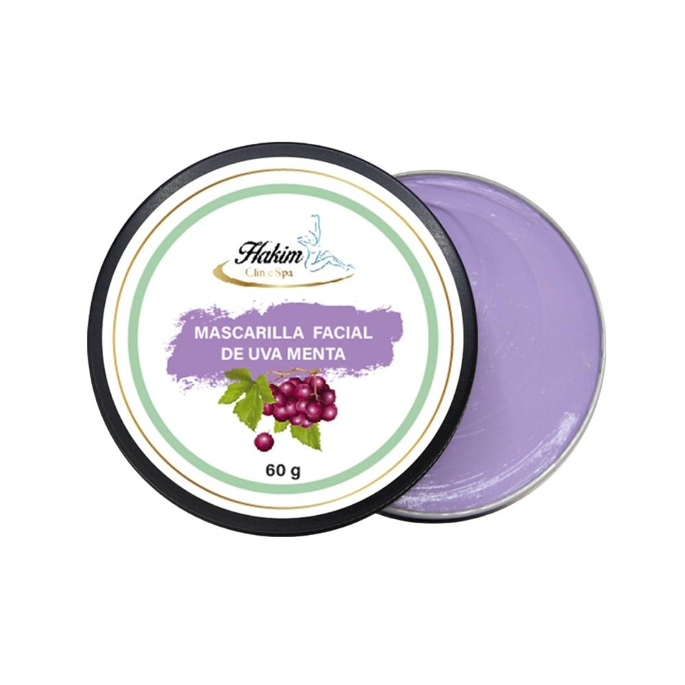 Mascarilla facial de uva menta