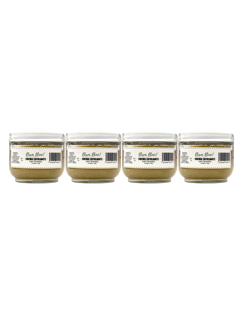 4 Exfoliantes Facial Karité con Naranja 100 gr Bam Boo! Lifestyle