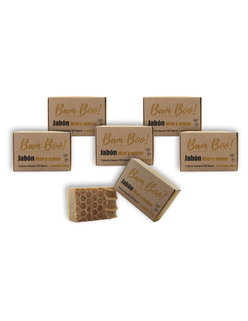 6 Jabones de Miel y Avena 100 gr Bam Boo! Lifestyle