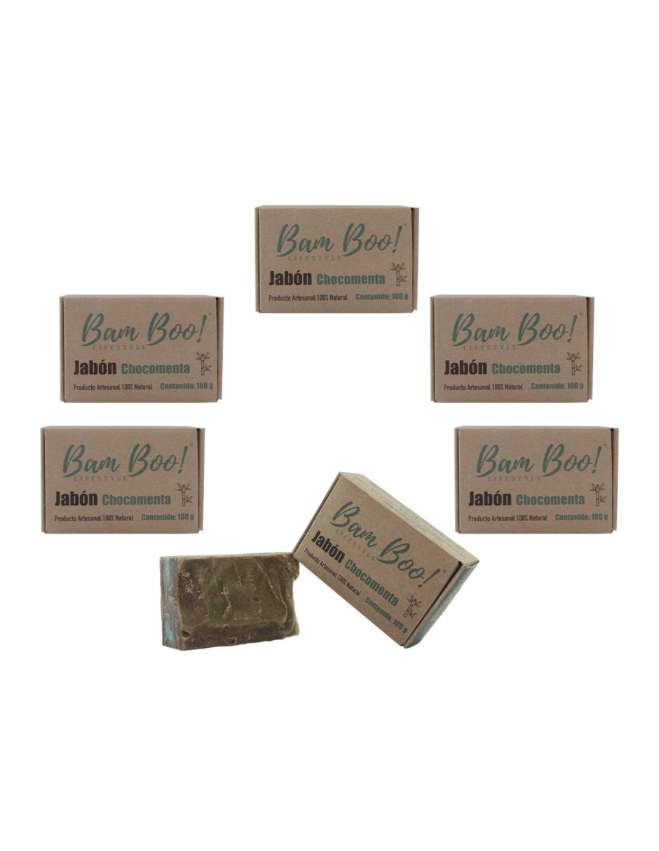 6 Jabones de Chocomenta 100 gr Bam Boo! Lifestyle