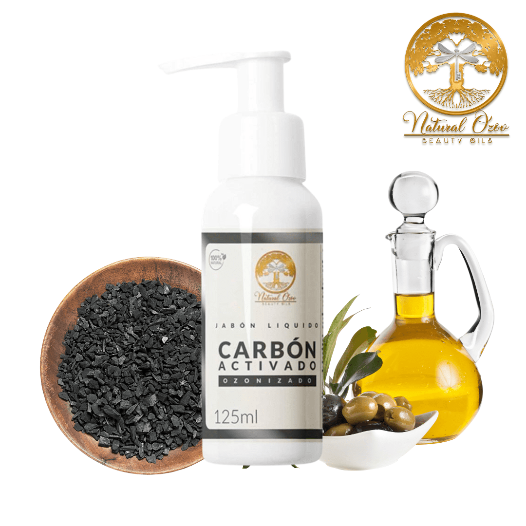 Jabón líquido ozonizado con aceite de oliva y carbón activado 125 ml