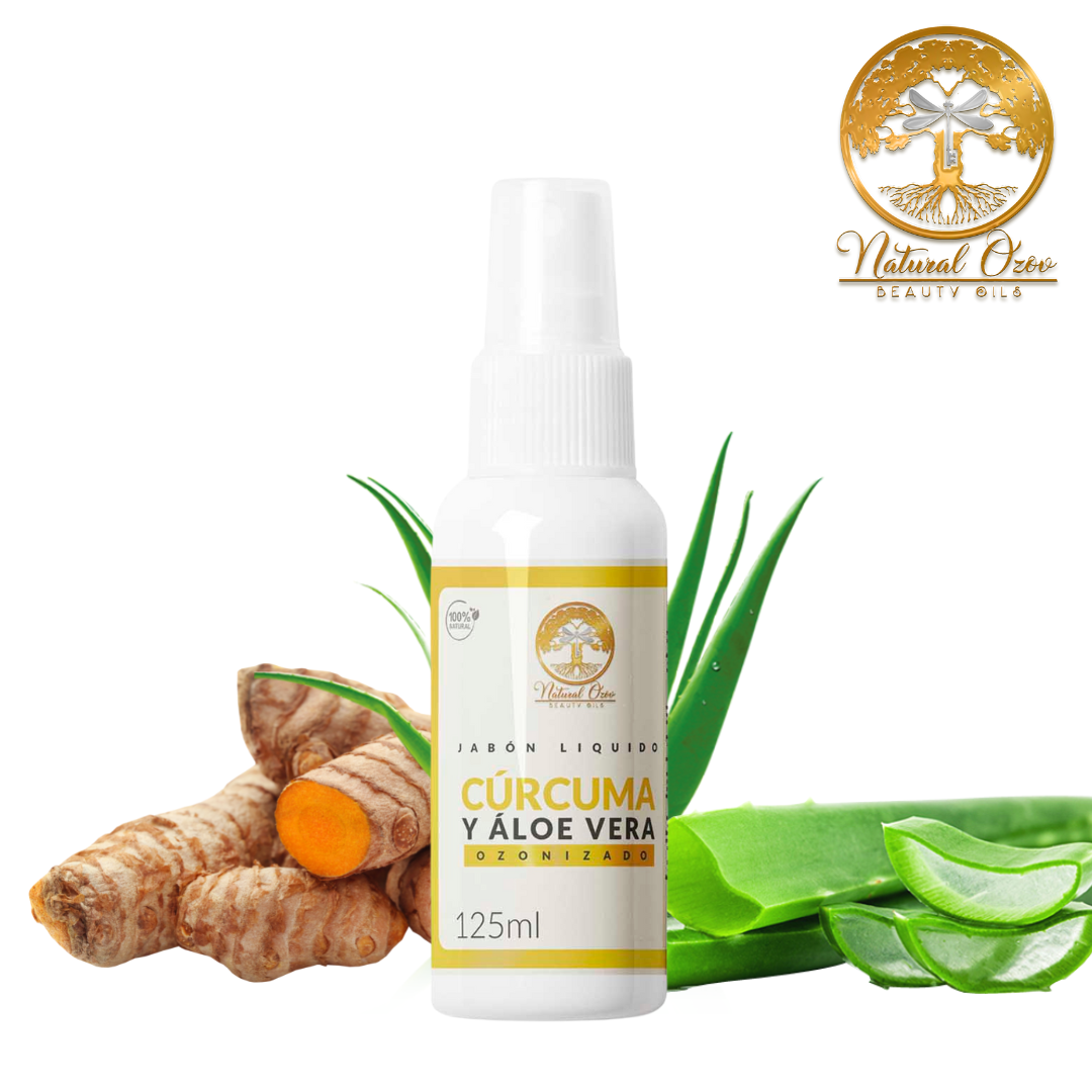 Jabón líquido ozonizado de cúrcuma y aloe vera 125 ml