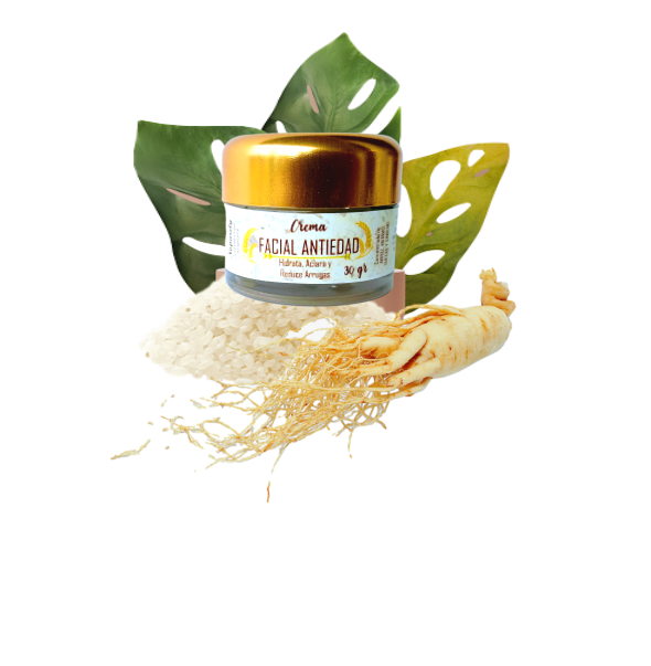 CREMA FACIAL DE ARROZ, HIERBAS SUECAS Y RAÍZ DE GINSENG 30 GR
