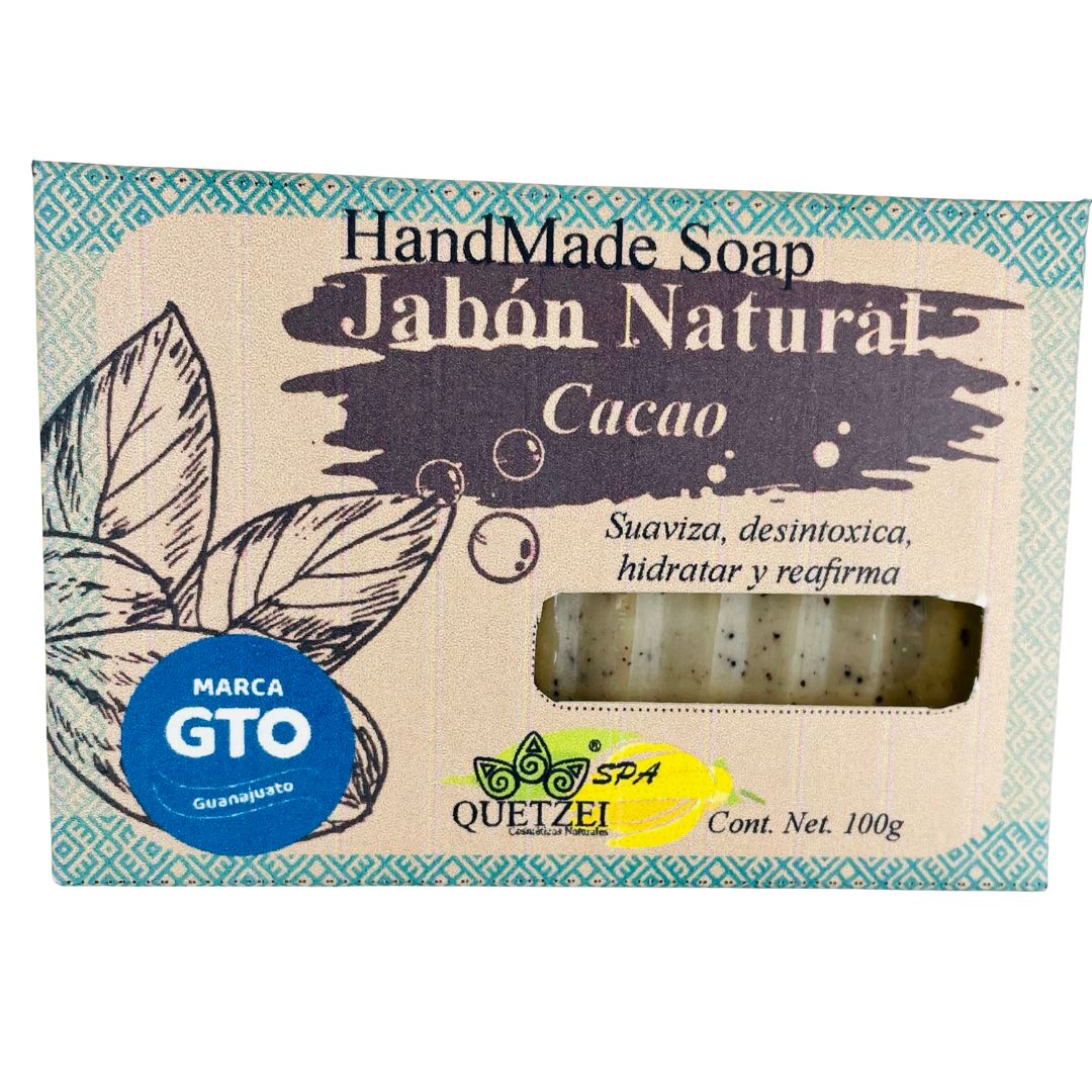 Jabón Natural Cacao 100 g Quetzei Cosméticos
