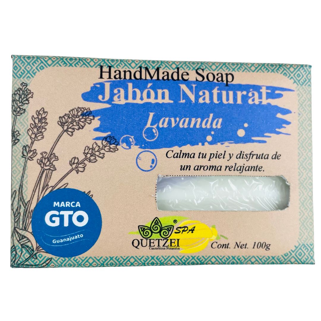 Jabón Natural Lavanda 100 g Quetzei Cosméticos