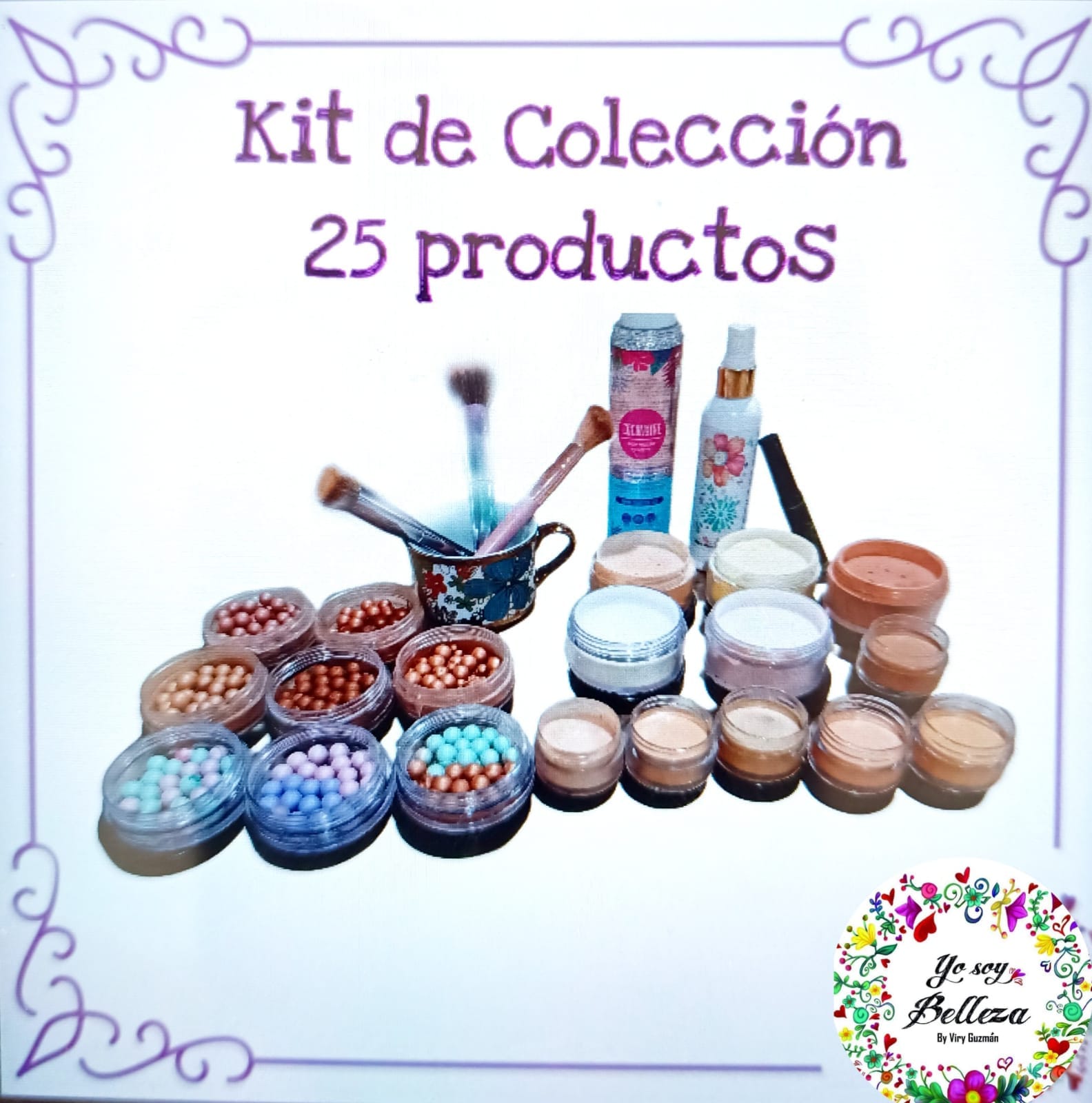 kit de colecion de maquillaje organico