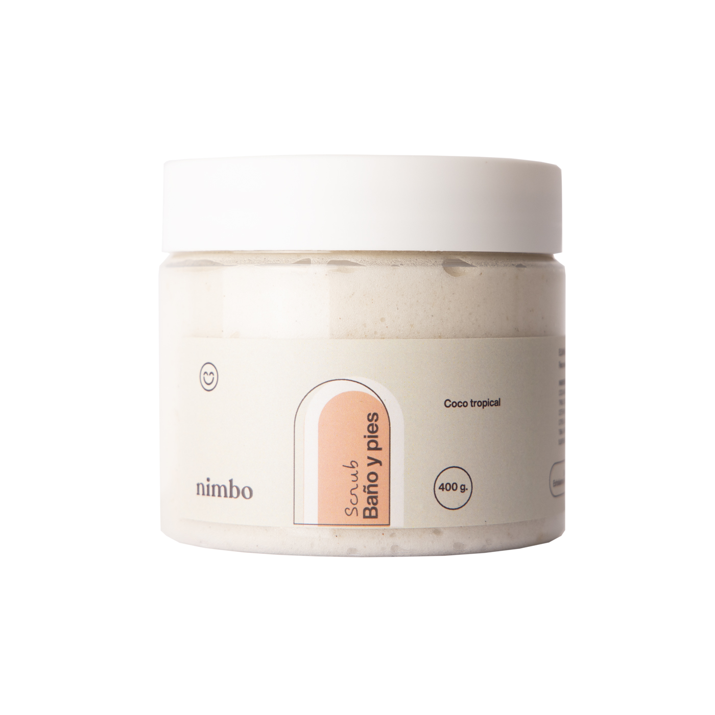 Exfoliante de baño y pies con efecto de jabón Coco tropical (Base azúcar y piedra pomez)