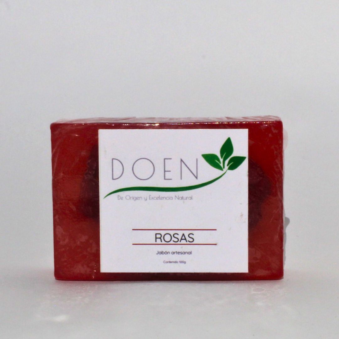Jabón artesanal de rosas artesanal DOEN
