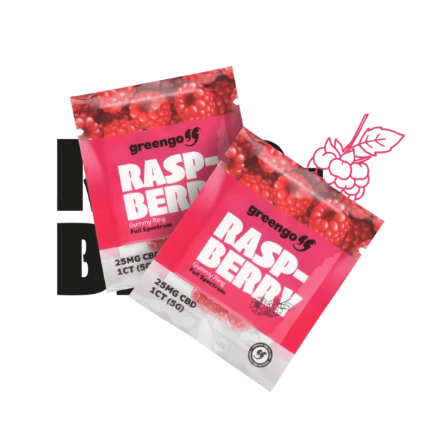 Raspberry Gomita Individual CBD Full Spectrum+D8 (Energía)