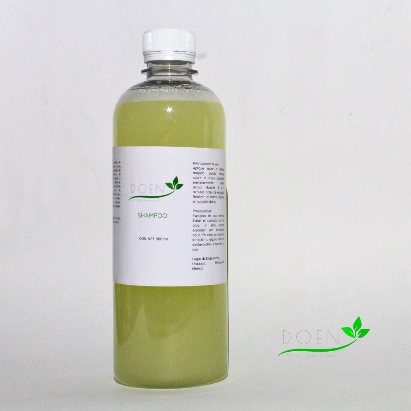 Shampoo artesanal DOEN orgánico 500 ml