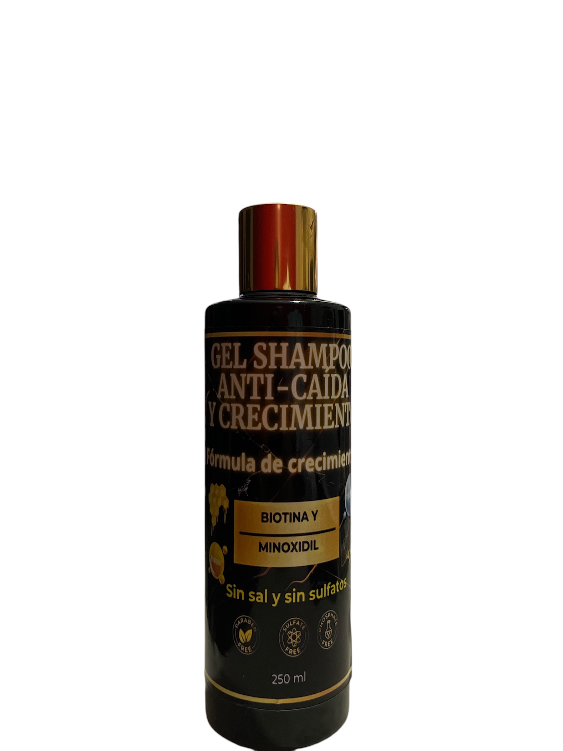 Gel shampoo anti caída y crecimiento sin sal y sin sulfatos