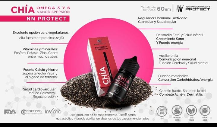 Chia en nanodispersion con omega 3