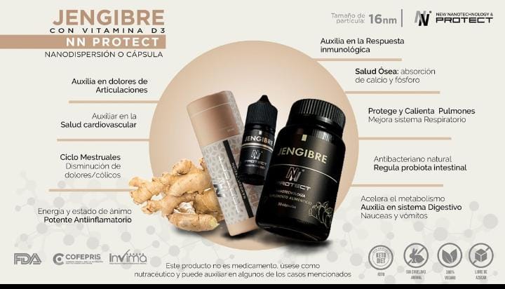 Jengibre en nanodispersión