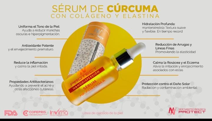 Serum de Curcuma MX con colageno y elastina