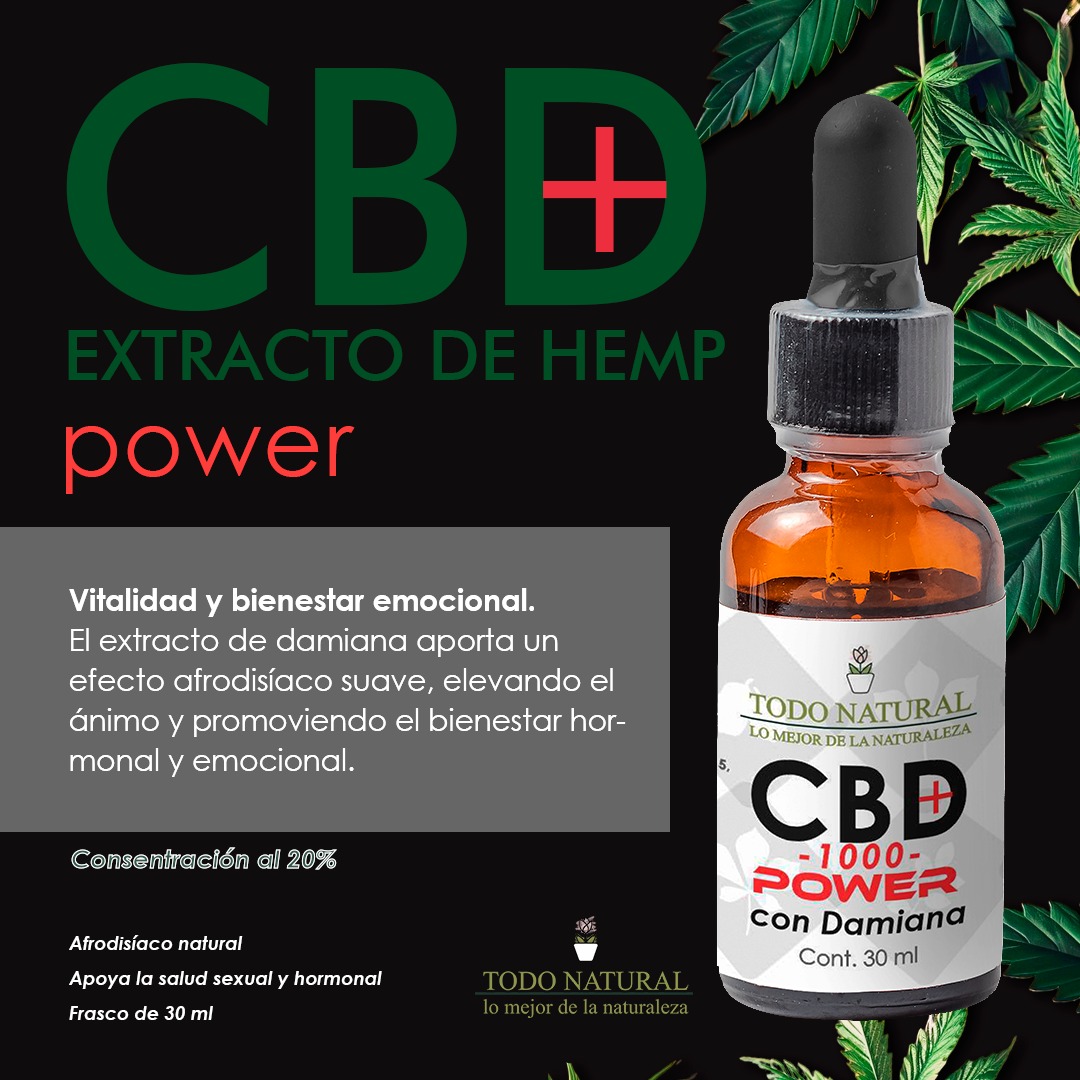 Formula Power cbd 1000 con Damiana y Maca Gotero 30 ml