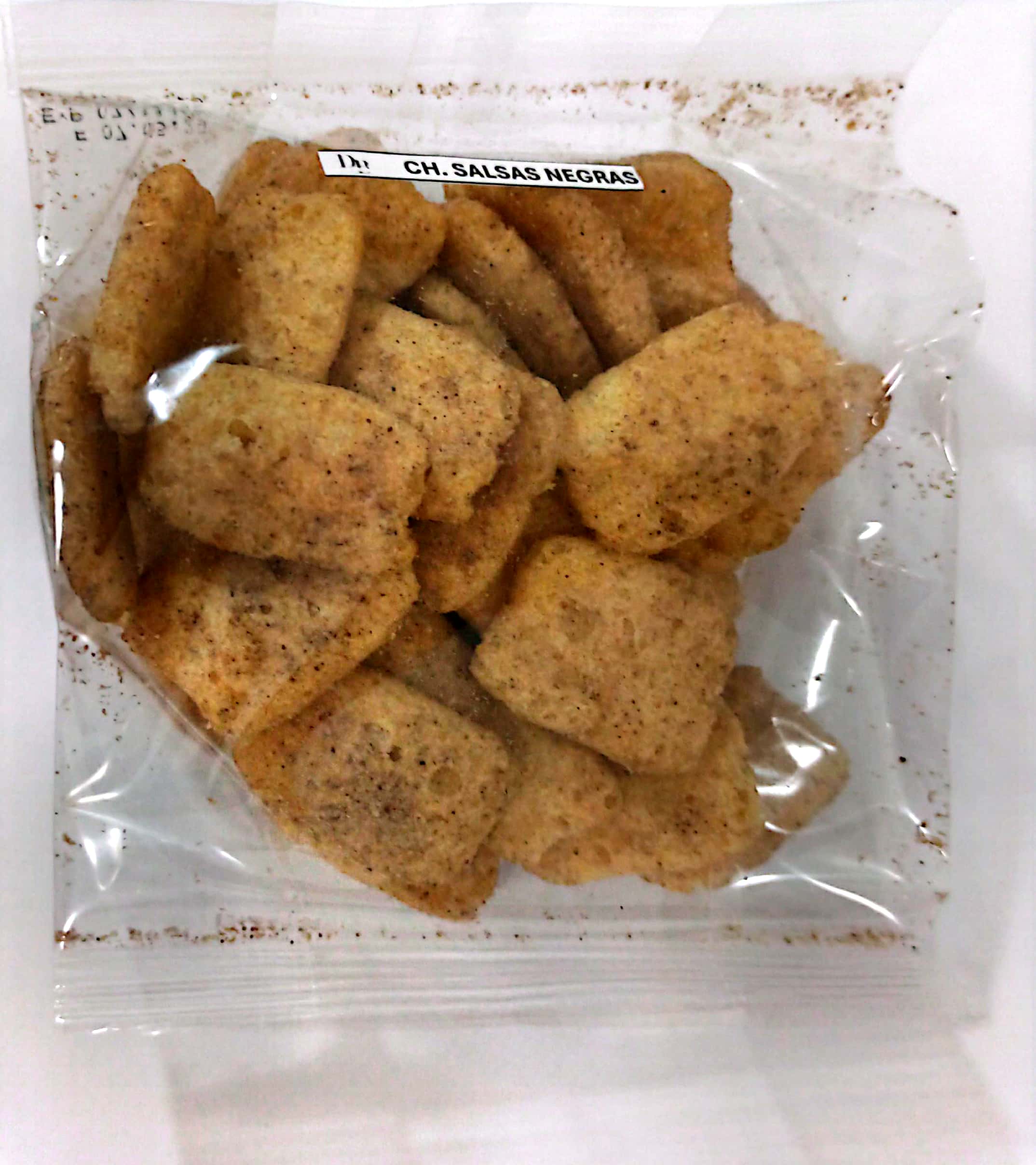 CHICHARRONES DE GARBANZO SALSAS NEGRAS